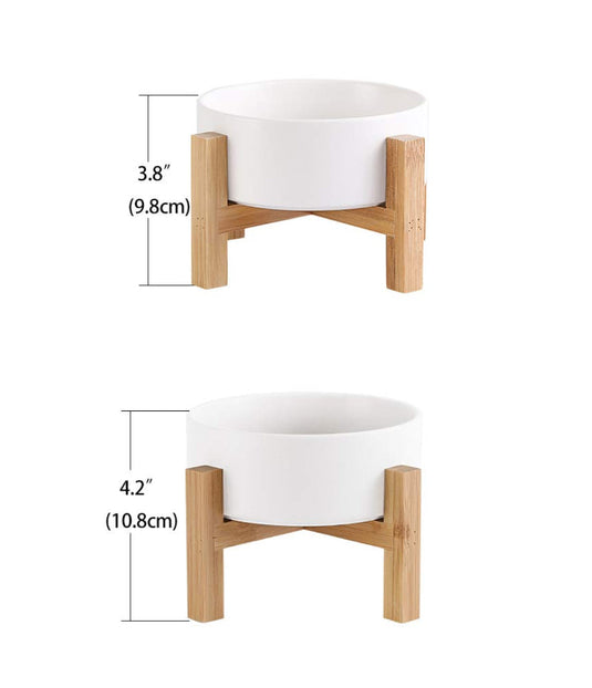 Ceramic elevated bowls