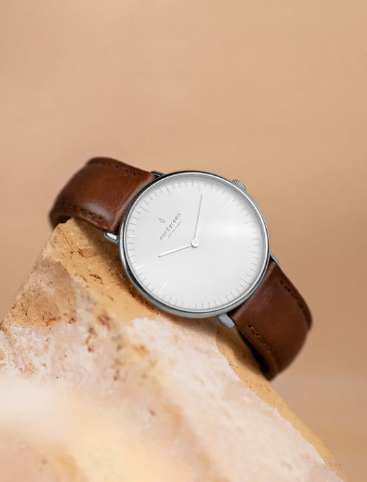Brown leather watch