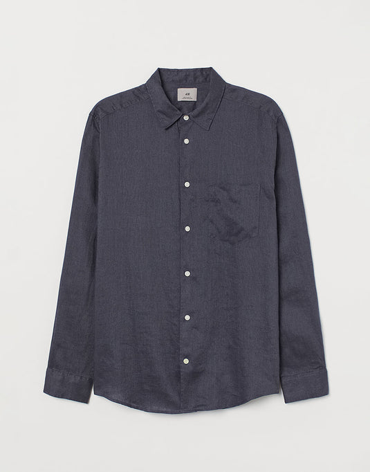 Regular fit linen shirt