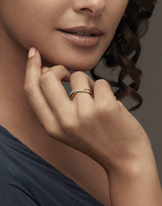 Abril cutout gold ring