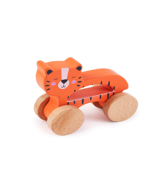 Tiger on wheels toy