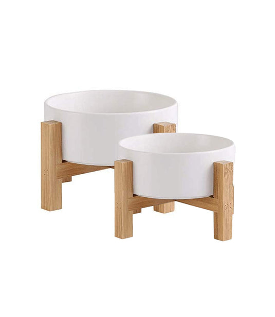 Ceramic elevated bowls